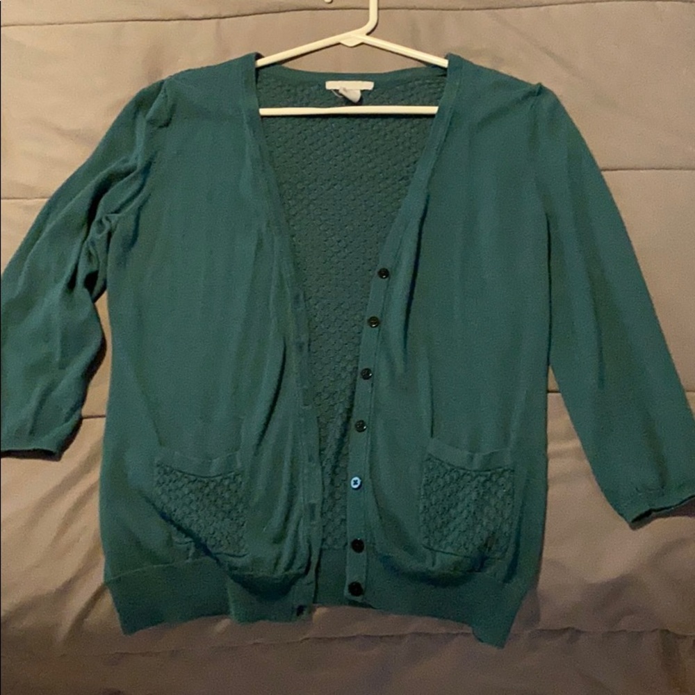 Green cardigan from H&M